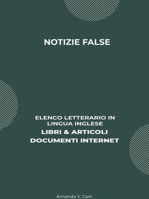 cover image of Notizie False